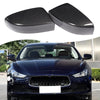 Black carbon fiber side mirror covers for Maserati Ghibli or Quattroporte cars