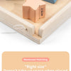 Montessori 4-in-1 Wooden Color Sorting & Shape Matching Box for Toddlers