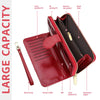 Waxed Leather Long Wallet with Wrist Strap