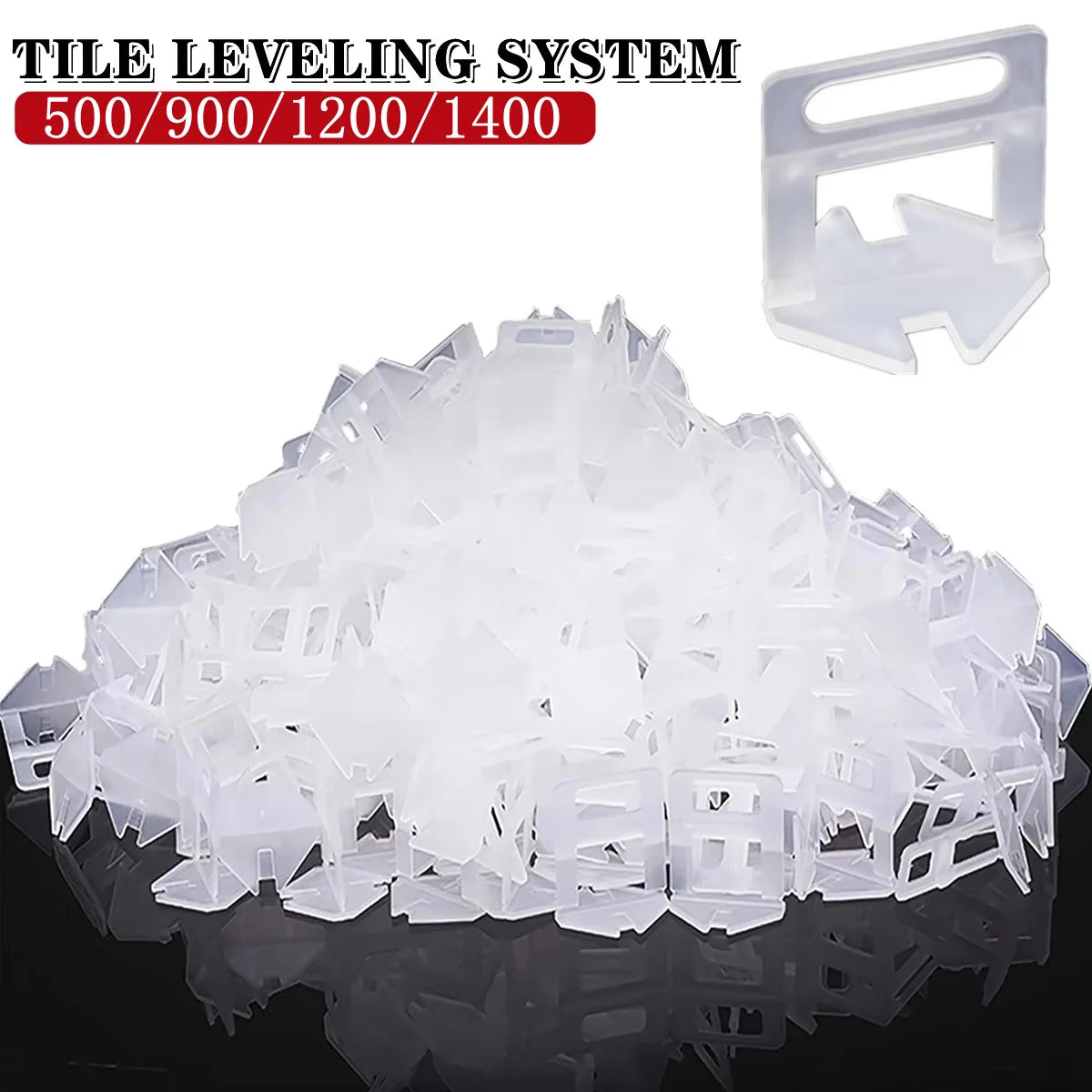 Tile Leveling System with Spacers and Clips