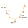 Heart Charm Stainless Steel Jewelry Set