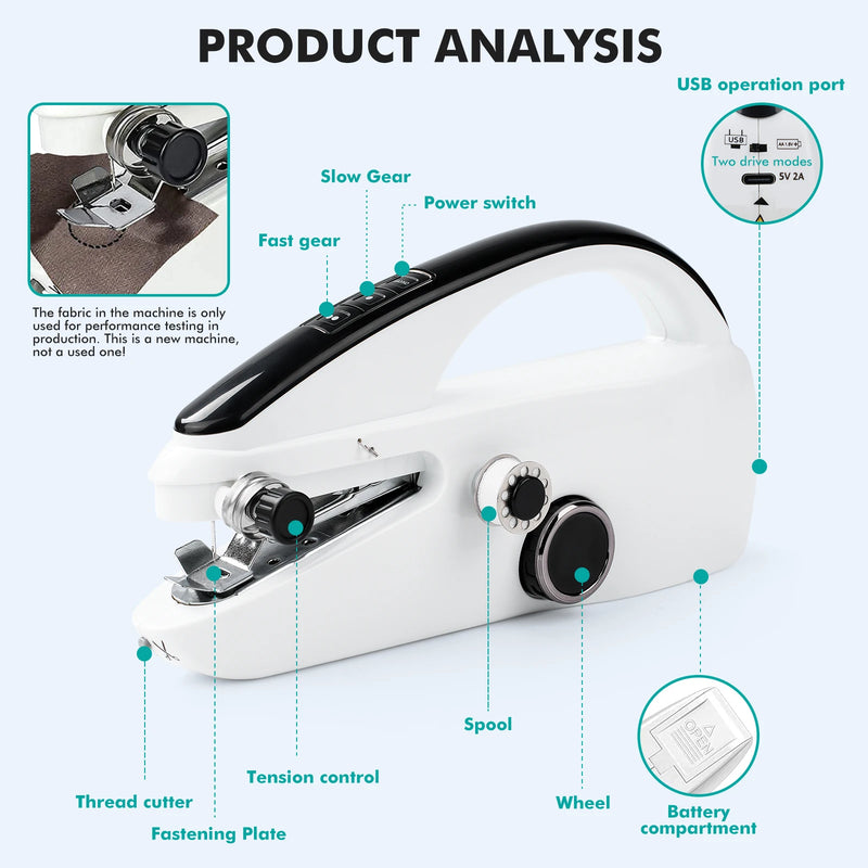 Portable Handheld Electric Sewing Machine