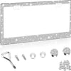 Crystal Rhinestone License Plate Frame with Screw Caps