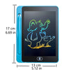 A blue writing tablet displaying a glowing outline of an elephant and a smaller elephant.