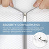 Close-up of a gray mesh laundry bag featuring a rust-free zipper with an automatic lock and a smart flap for security.