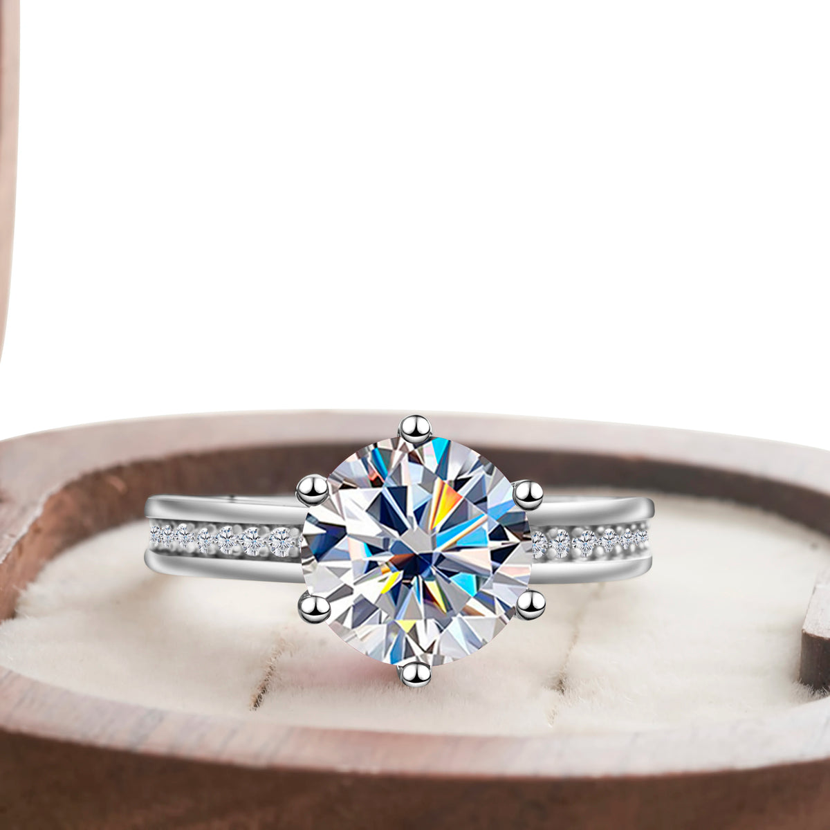 Lab-Created Moissanite Diamond Ring