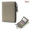 Women's Genuine Leather Slim Bifold Wallet with RFID Protection