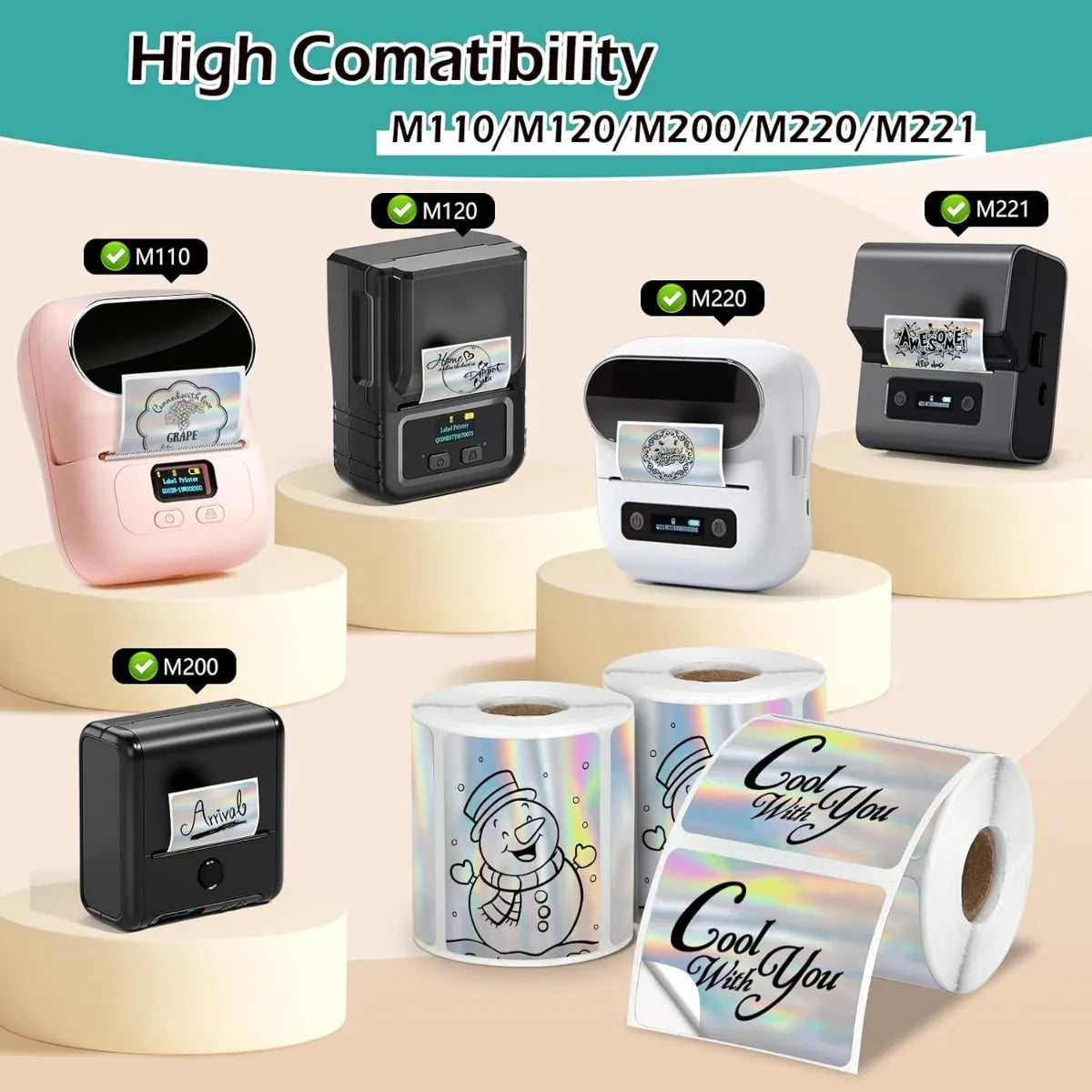 Holographic Thermal Labels for Compact Label Printers