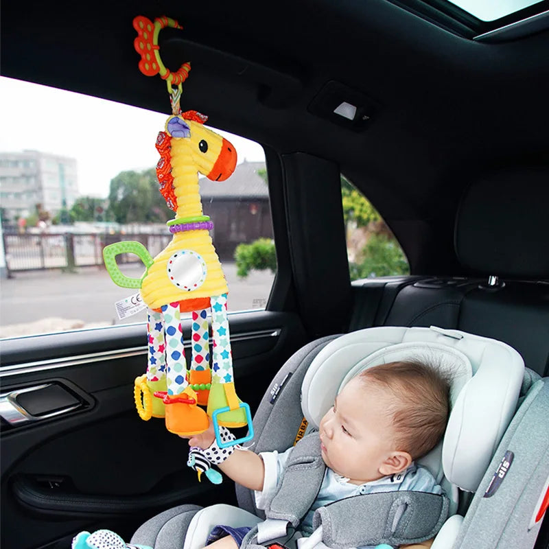 Musical Plush Animal Rattle & Teether Toy for Babies