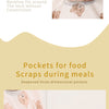 Waterproof Long-Sleeve Baby Bibs with Catch-All Pockets