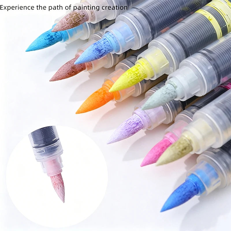 48-Color Acrylic Paint Markers with Soft Brush Tips