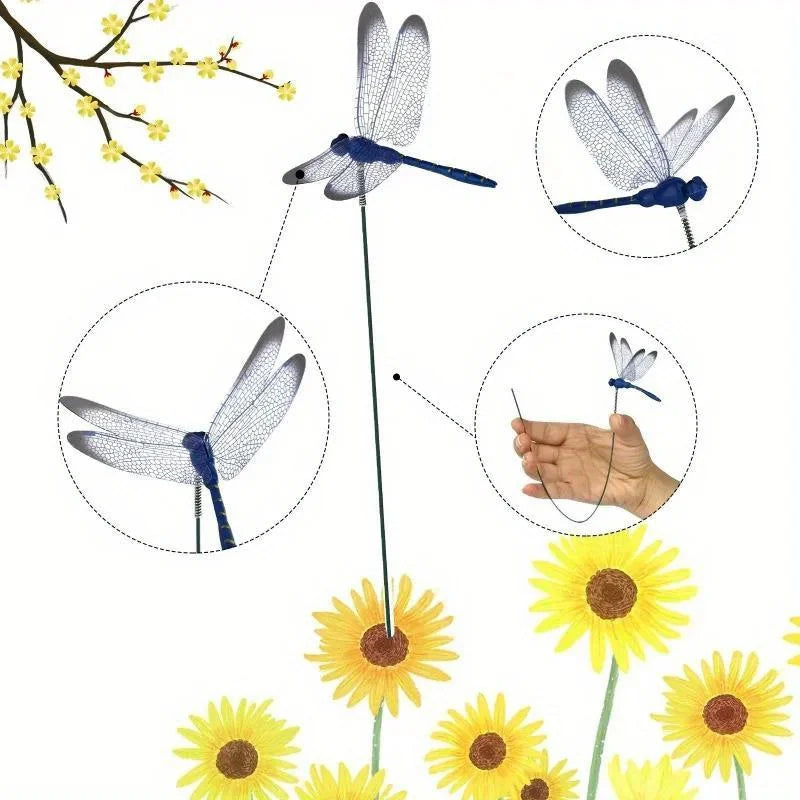 Colorful 3D Dragonfly Garden Decorations