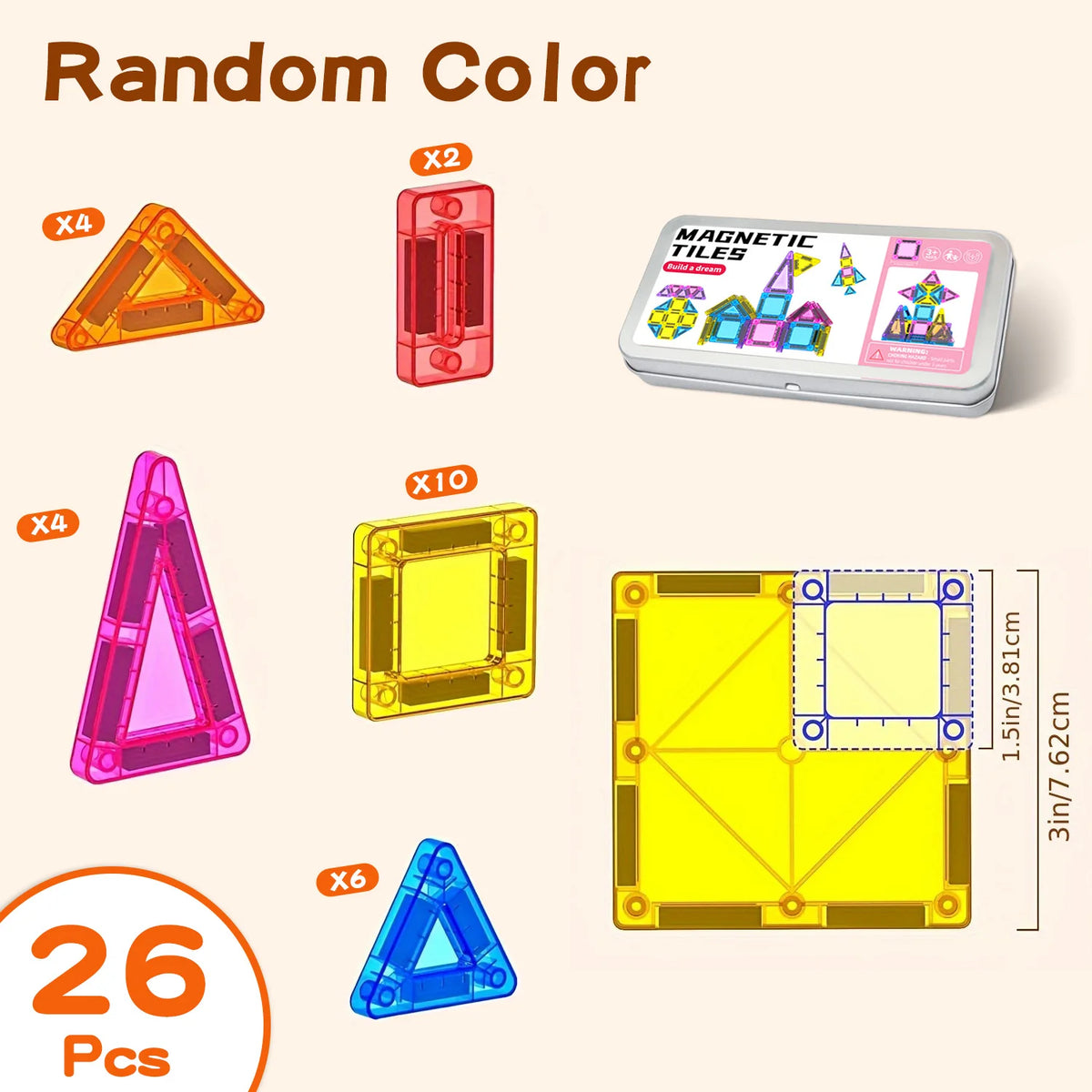 Magnetic Building Blocks – Travel-Friendly STEM Toy Set