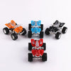 A pack of assorted stress relief fidget toys in orange, blue, and black.