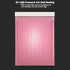 Pink high pressure hot melt sealed padded bubble mailer