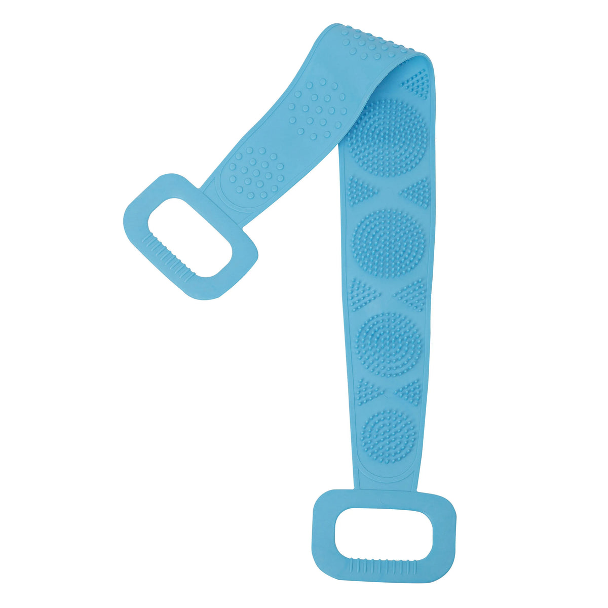 Silicone Body Scrubber with Long Handle and Strap