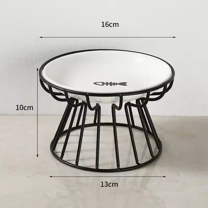 Elevated Ceramic Pet Bowl with Non-Slip Stand