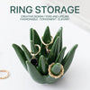 Ceramic Aloe Vera Jewelry Organizer with Ring Holder