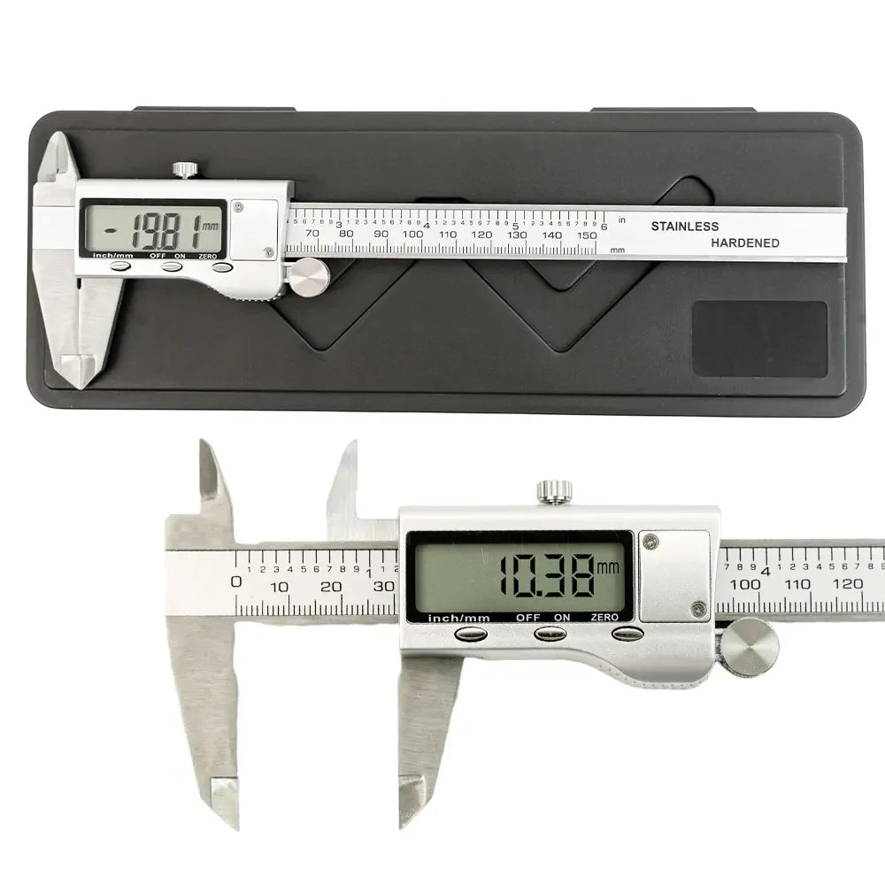 Stainless Steel Digital Caliper with Large LCD Display