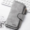 Adorable Highland Cow Long Wallet with Zipper Closure