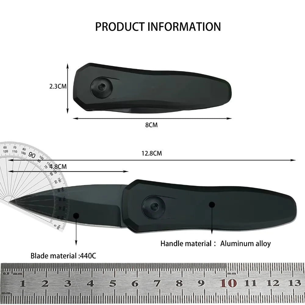 Compact Folding Pocket Knife with Aluminum Alloy Handle