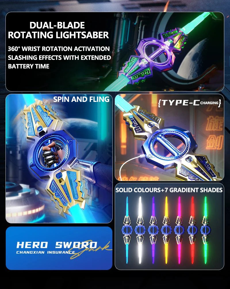 LED Light-Up Sound Sword with Multi-Color Effects