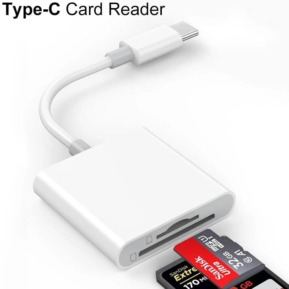 5-in-1 USB-C SD Card Reader with Charging Port