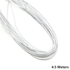 White 1mm elastic stretchy cord used for jewelry making
