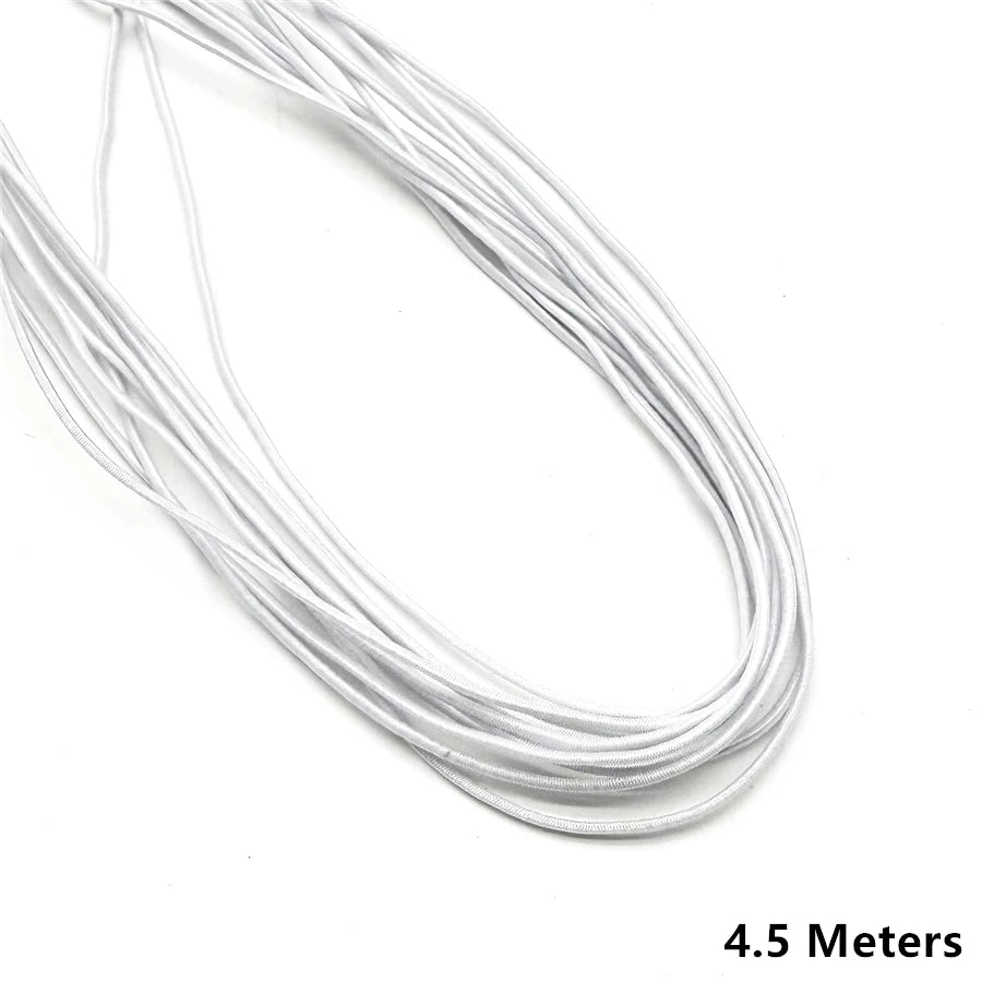 White 1mm elastic stretchy cord used for jewelry making