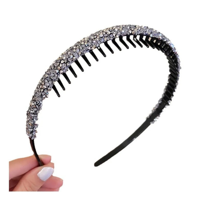 Diadema elástica con incrustaciones de strass