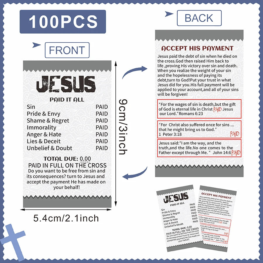 Inspirational Faith Cards with Bible Verses (Set of 100)