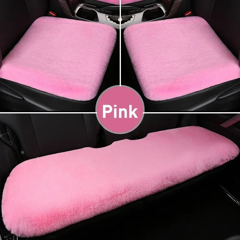 Plush Rabbit Fur Car Seat Cushion