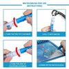 Instructions showing how to use a water brush pen to draw on a water album.