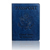 RFID-Blocking Leather Passport Holder with Card Slots