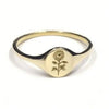 Bague d'Engagement Tournesol en Argent Sterling Personnalisée
