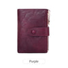 Women's Retro Tri-Fold Wallet with Large Capacity and Dual Zippers