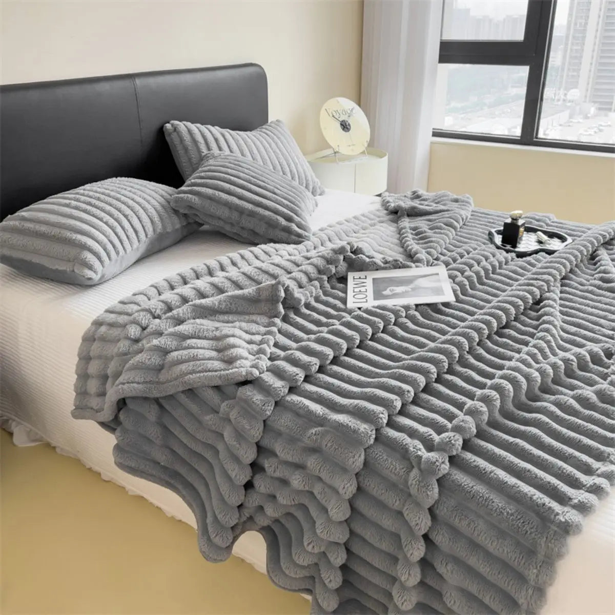 Thick Striped Multifunctional Blanket