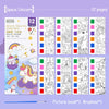 A picture book titled Space Unicorn with 12 pages featuring unicorn and space themes for watercolor painting.