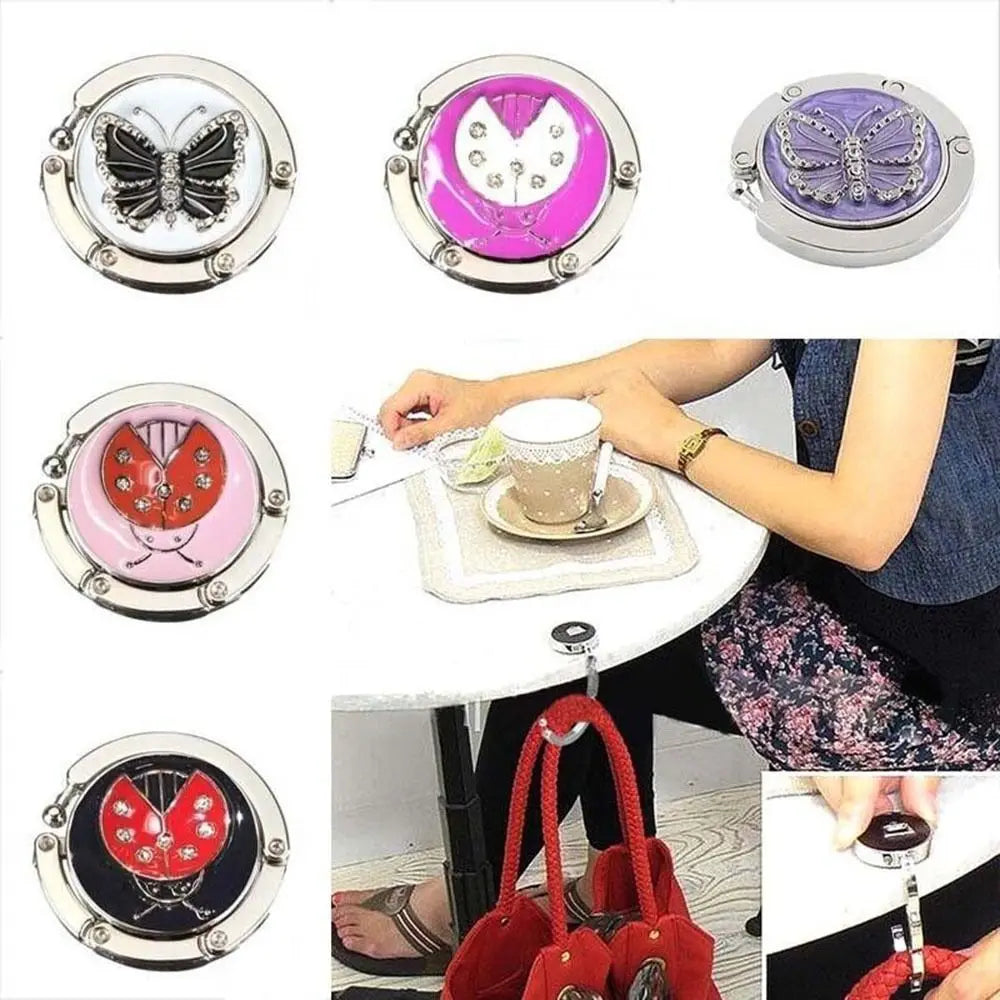 Folding Butterfly Pattern Purse Hook for Bags