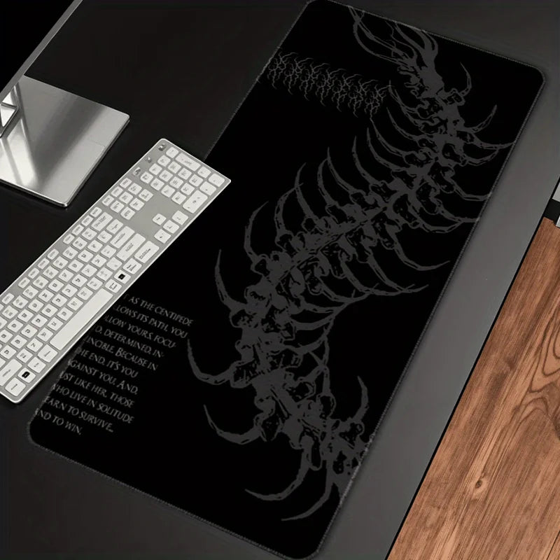 Large Gothic Centipede Gaming Mouse Pad with Spine Ribs