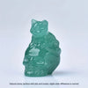 Figurita de Calavera de Gato de Cristal Tallada a Mano