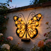 Solar-Powered Butterfly Wall Sconce