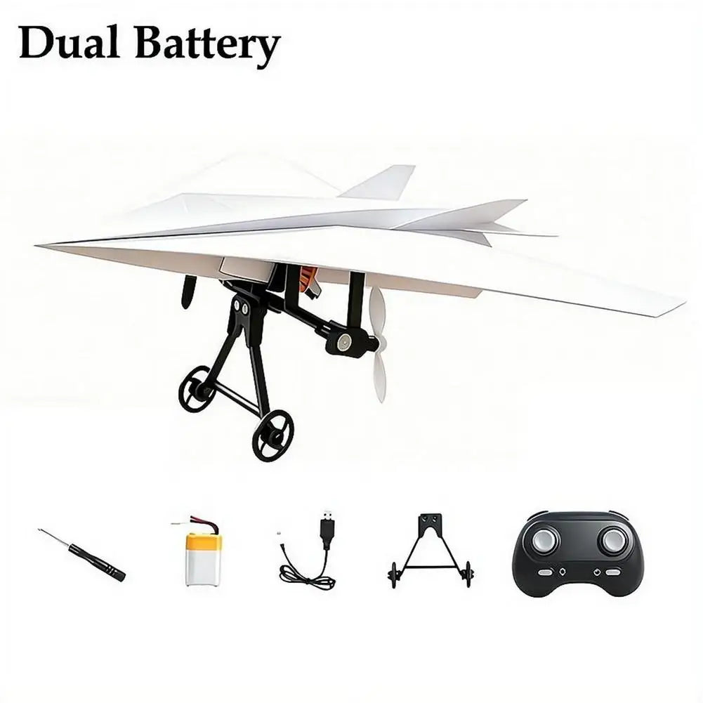 Electric Paper Airplane Kit with Gyro Stabilizer Remote Control