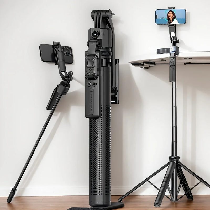 AI Face-Tracking Selfie Stick Tripod with Bluetooth Remote