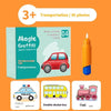 Magic Graffiti cognitive cards featuring transportation themes like cars, buses, and trains.
