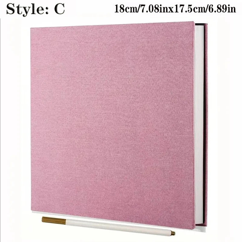 Linen Self-Adhesive Photo Album for Scrapbooking and DIY
