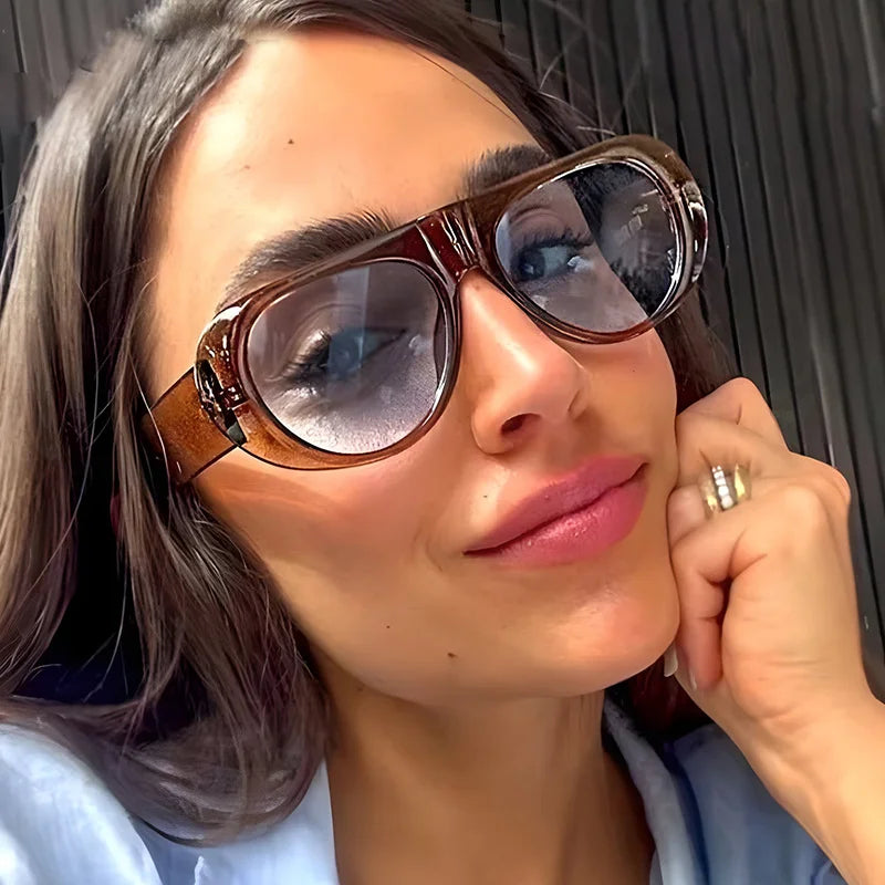 Lunettes ovales de créateur pour hommes et femmes