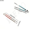 A set of premium stainless steel BBQ tongs in various sizes and colors for grilling and serving.