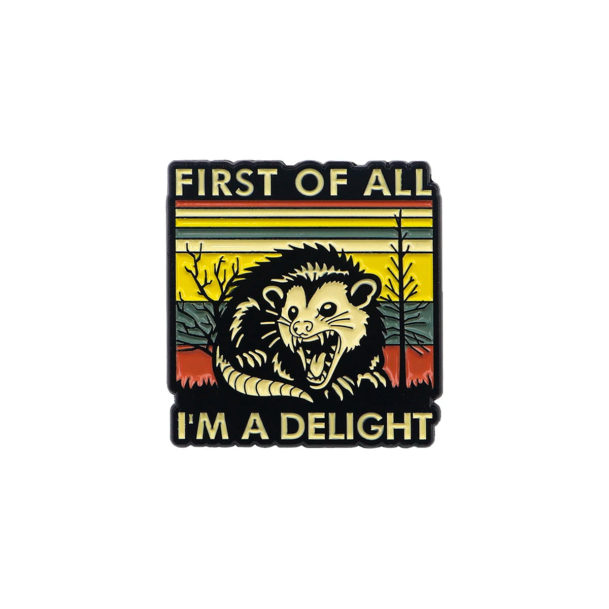 Cute Opossum Enamel Pin