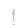 A clear, refillable fine mist continuous spray bottle with a white pump dispenser.